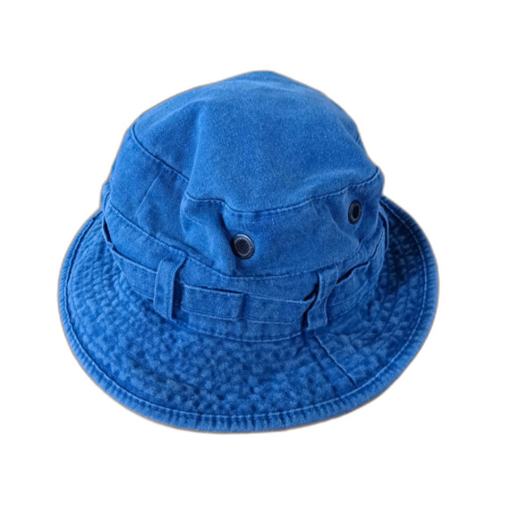 Broner Bucket Fisherman's One Size Faded Denim Snap Brim Sun Shade Cotton - Picture 1 of 5